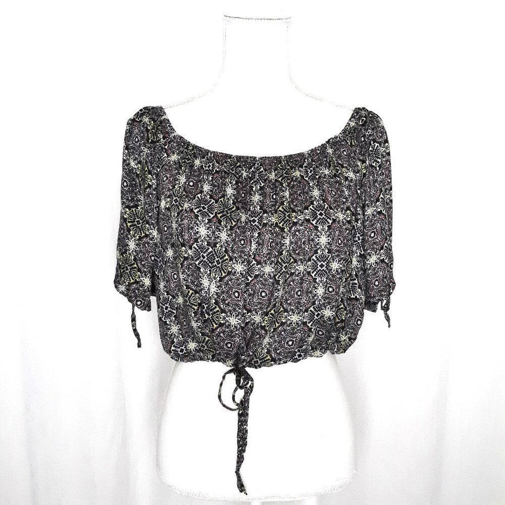 Free People Electric Love Tie Hem Cropped Top